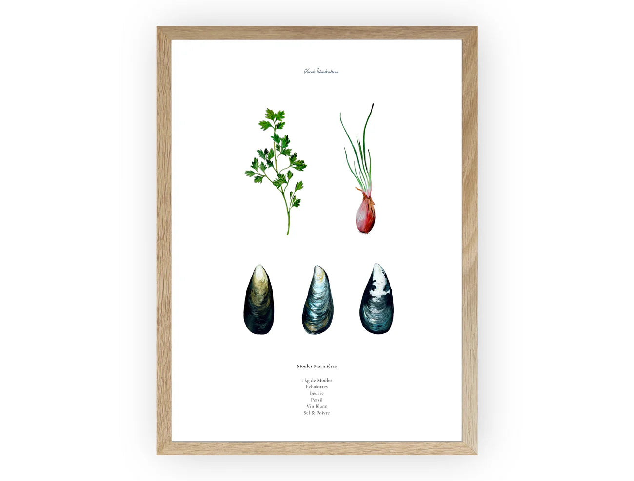 Poster: La recette des Moules Marinières