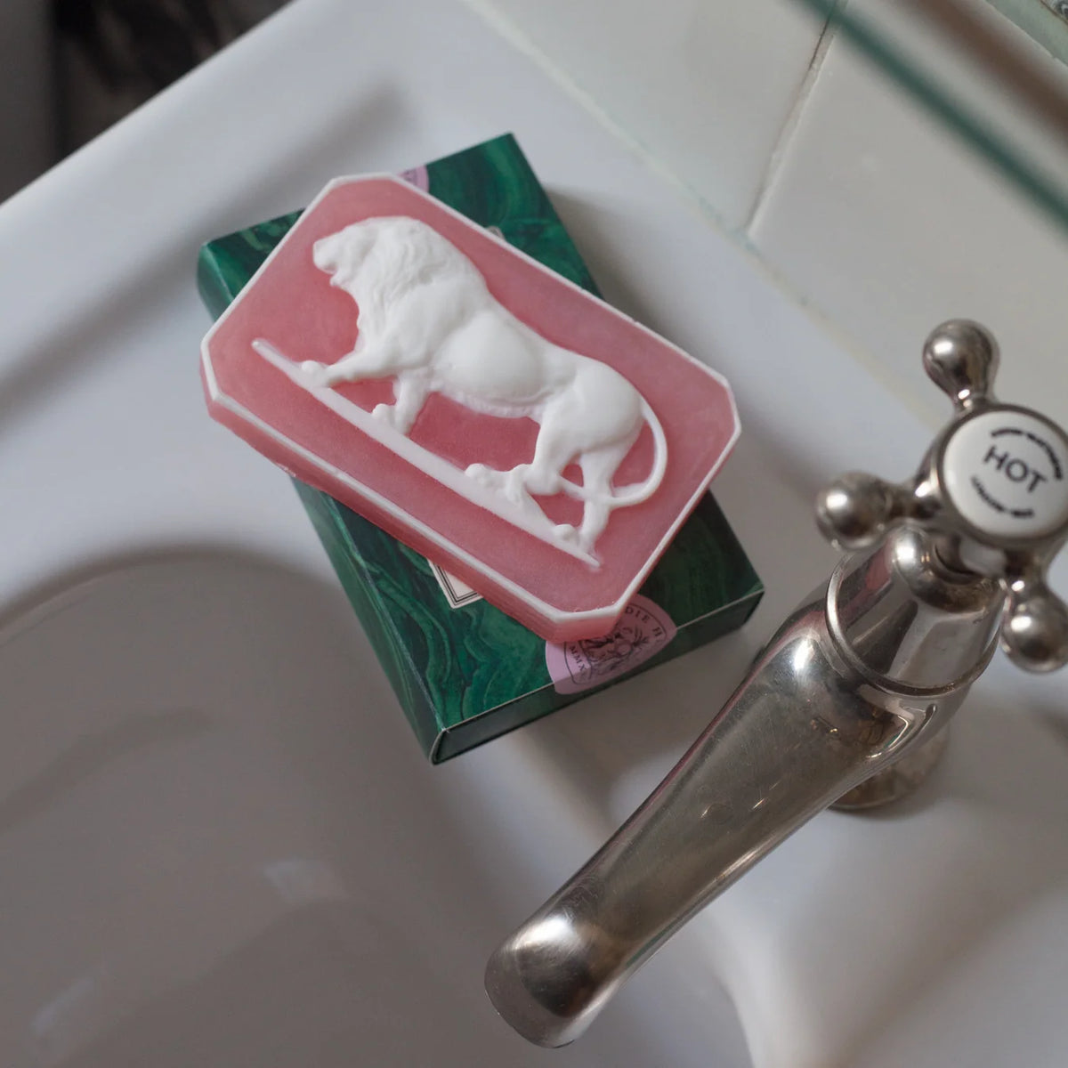 Ancient Lion intaglio soap