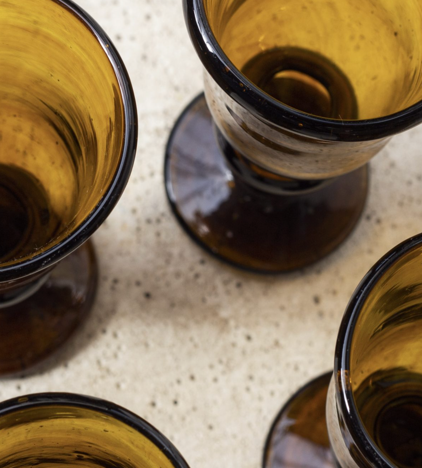 White Wine Glass Dark Brown