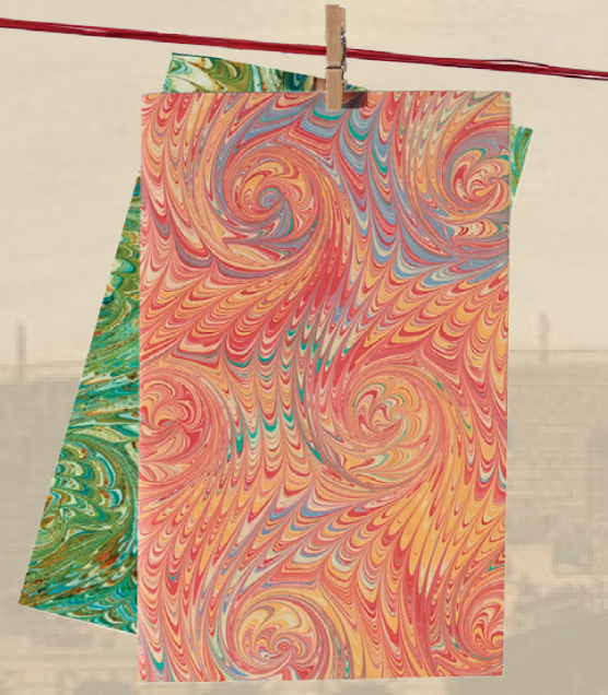 Marbled greeting card