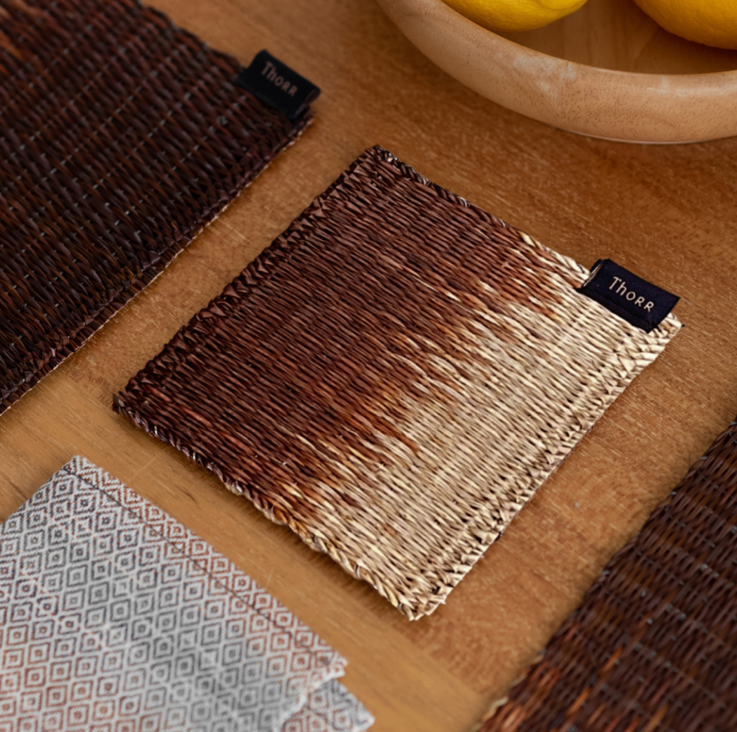 Blended sedge coaster