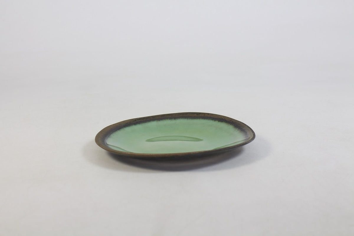 Glassy collection small plate in green by Prempracha's Collection