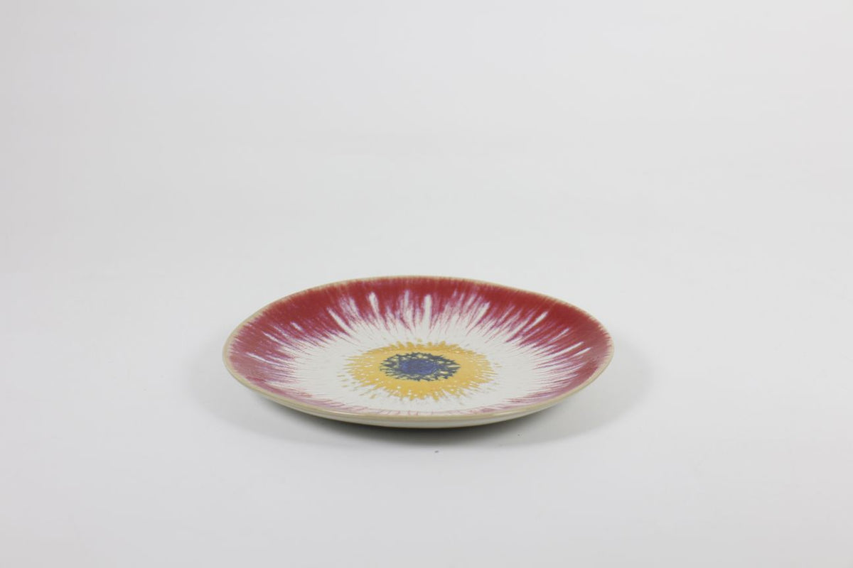 Tie Dye collection small plate in red by Prempracha's Collection