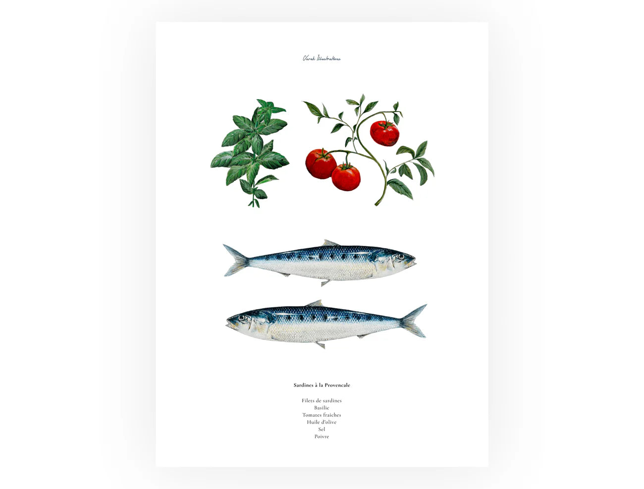 Poster:  La recette des Sardines à la Provencale