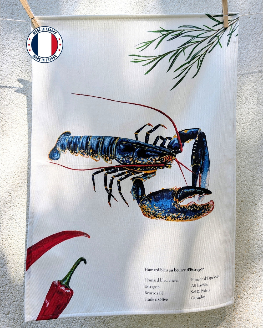 Teatowel: Homard au beurre d'Estragon