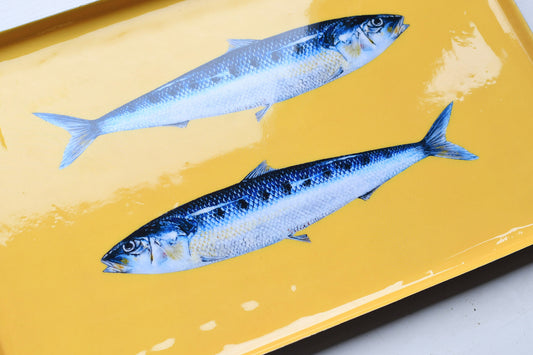 Enamelled Tray: Sardines