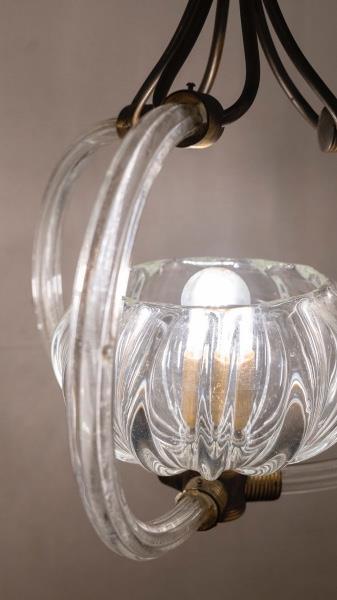 Barovier e Toso Art Deco glass pendant, c.1930s