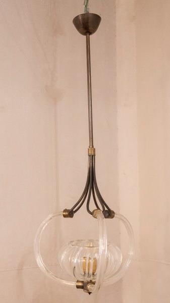 Barovier e Toso Art Deco glass pendant, c.1930s