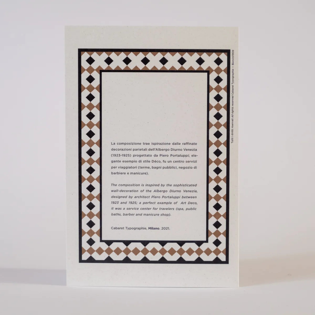 Greeting card: Milano (Albergo Diurno Venezia)