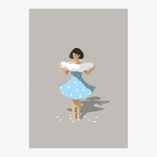 And she made a rainy day her best dress