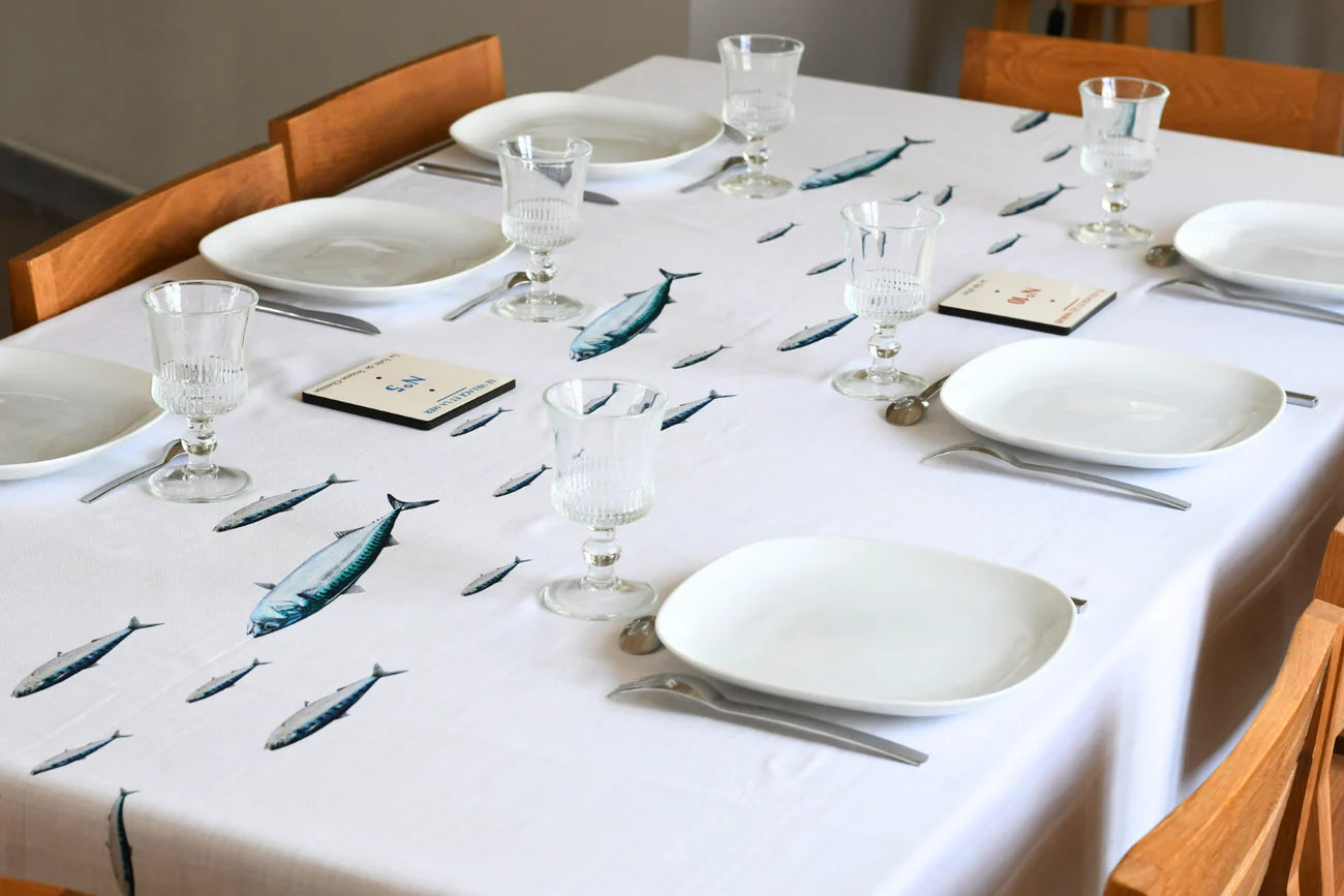 Tablecloth: Banc de sardine & maquereau