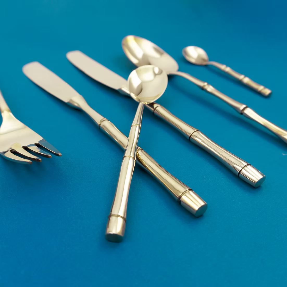 Bronze bamboo cutlery