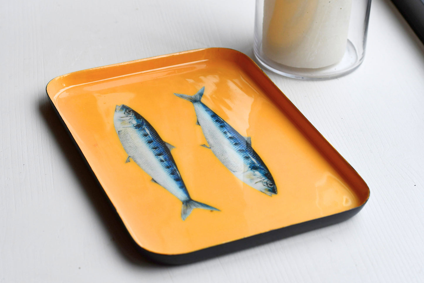 Enamelled Tray: Sardines