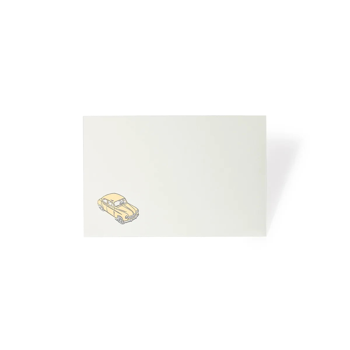Greeting card: Fiat 1400 (yellow)