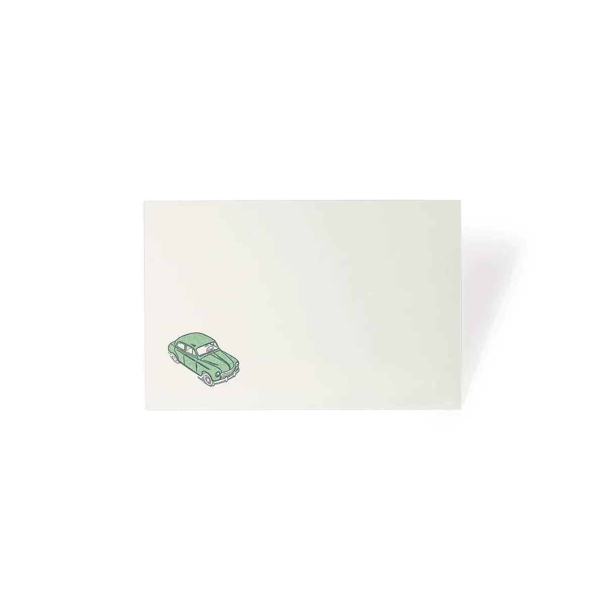 Greeting card: Fiat 1400 (green)