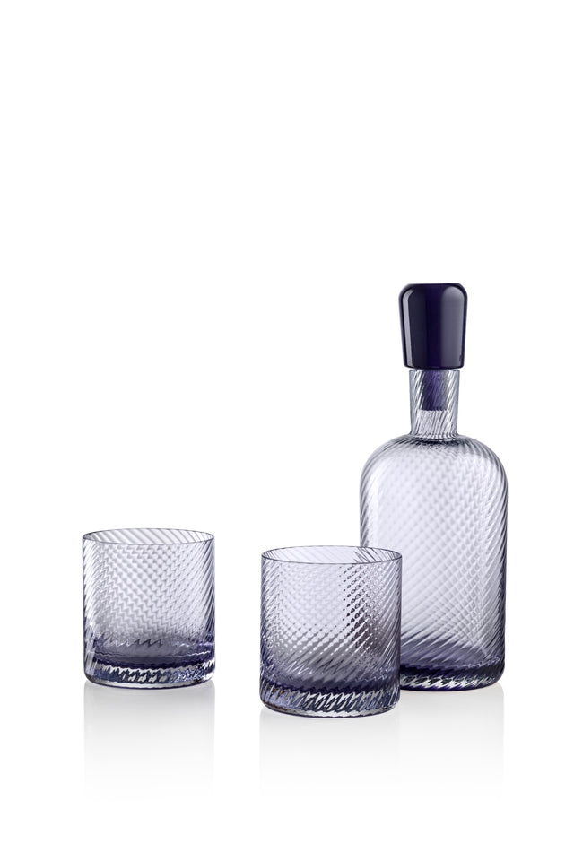 Borealis bottle and tumbler set — mouth-blown glass by NasonMoretti, Murano