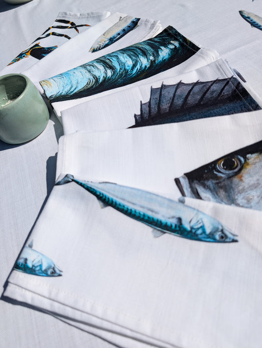 Napkin set of 6: La Marée Bleue