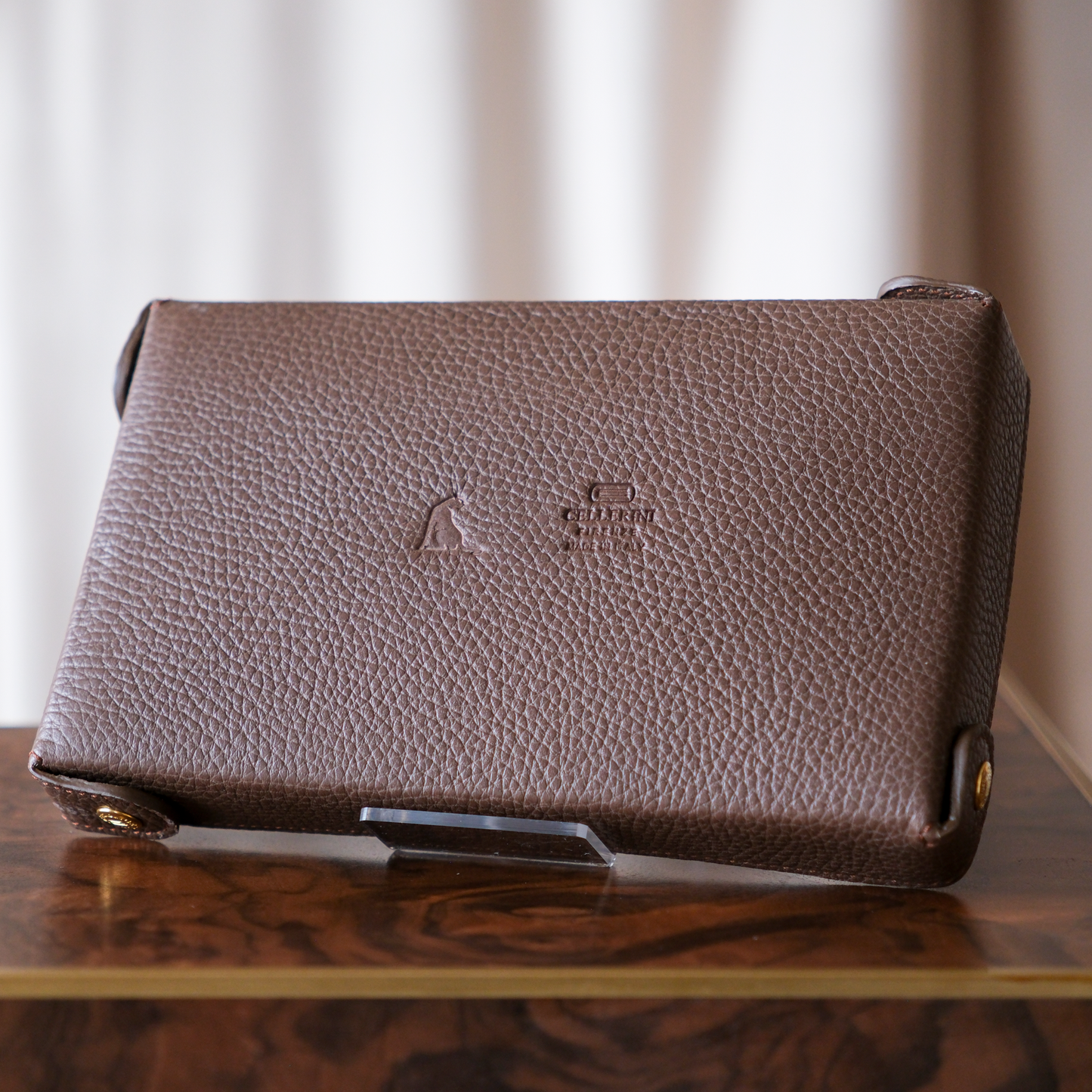 Contemporary leather valet tray