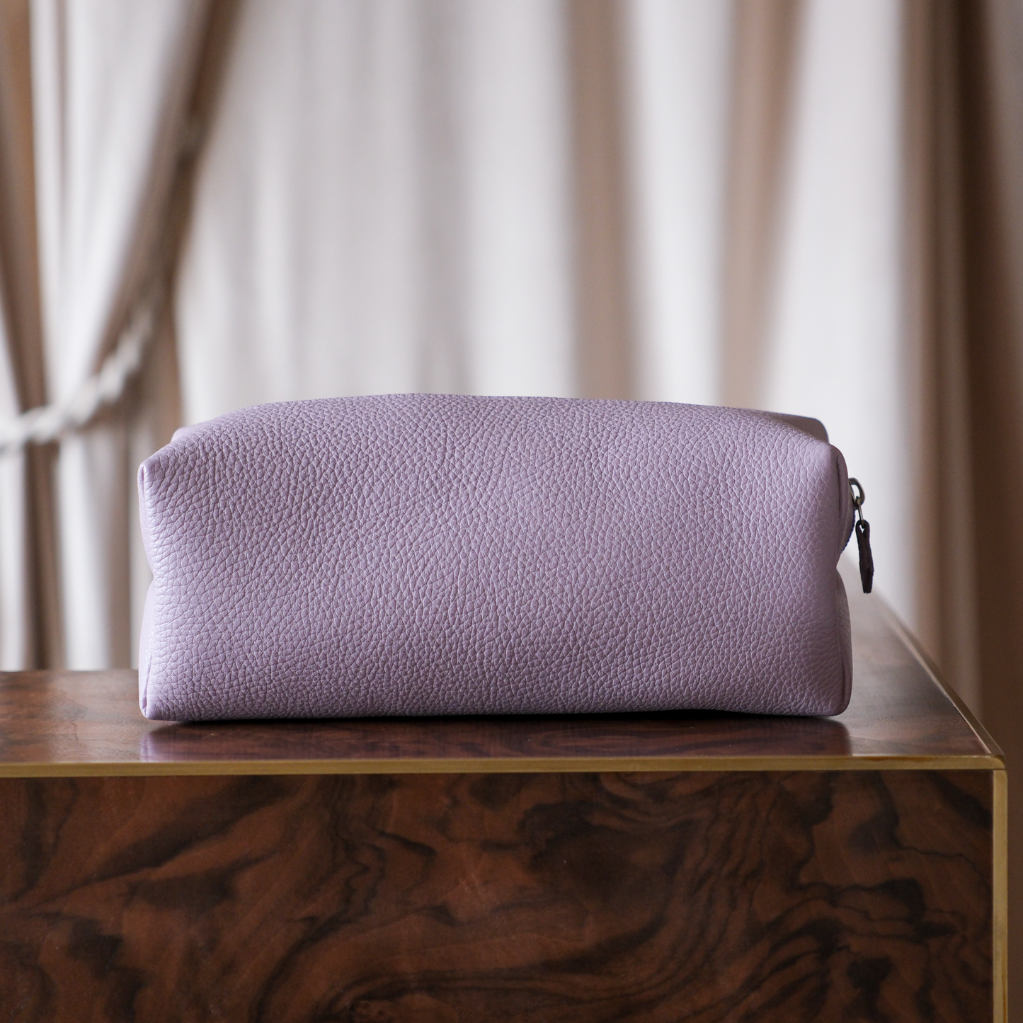 Leather toiletry bag