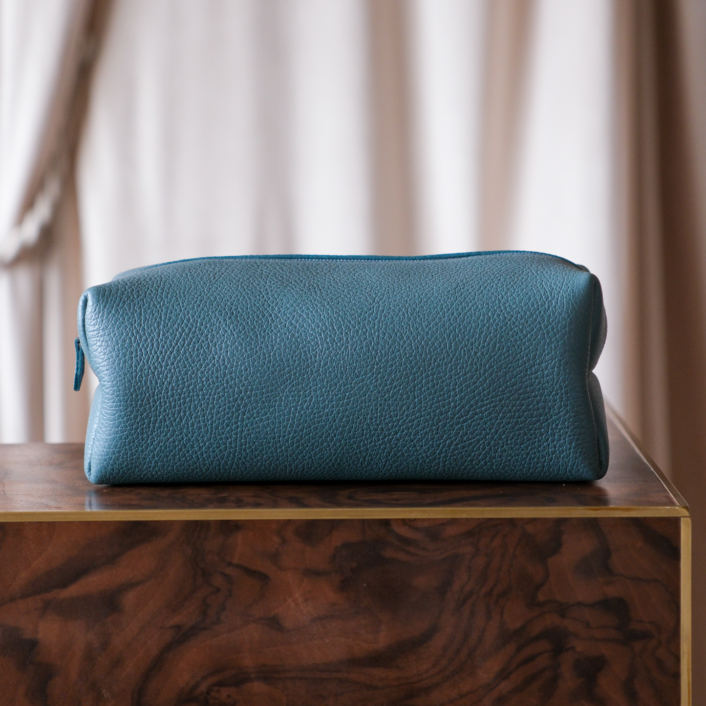 Leather toiletry bag