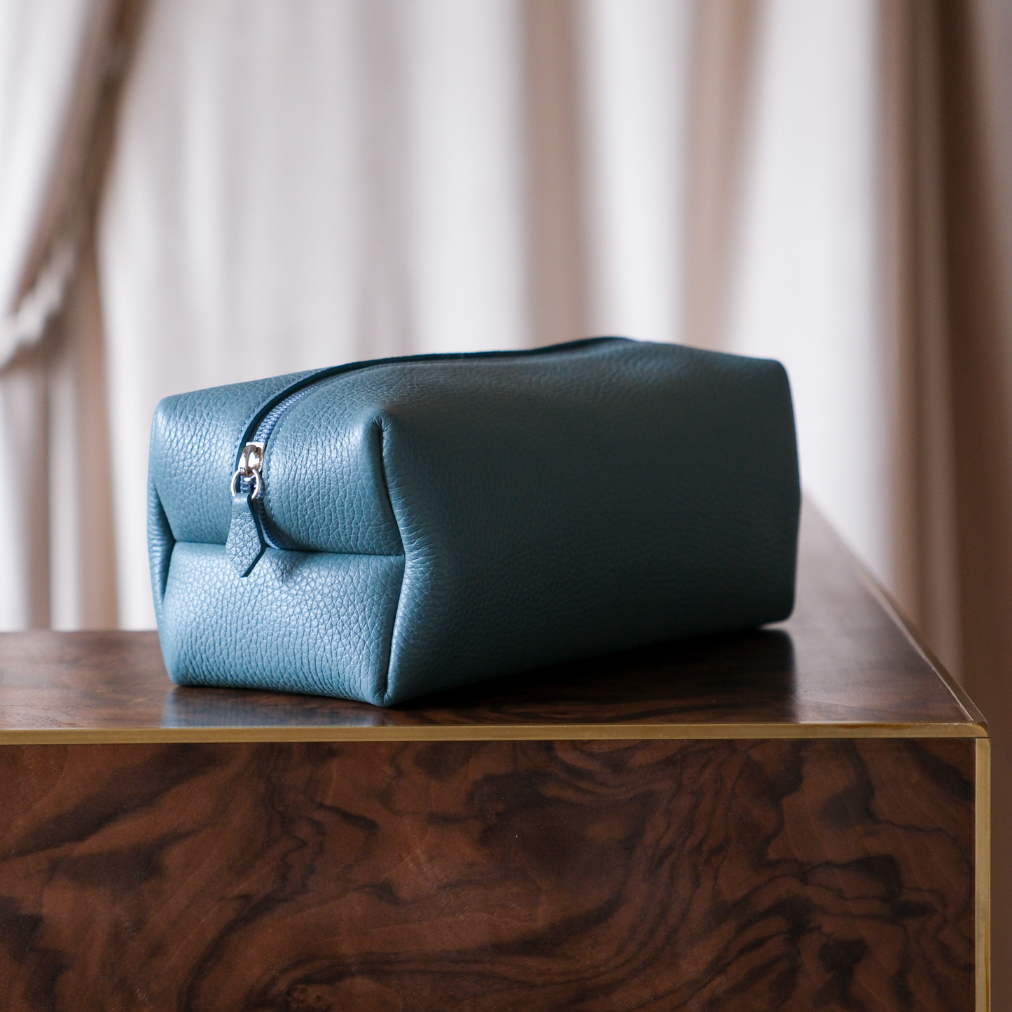 Leather toiletry bag