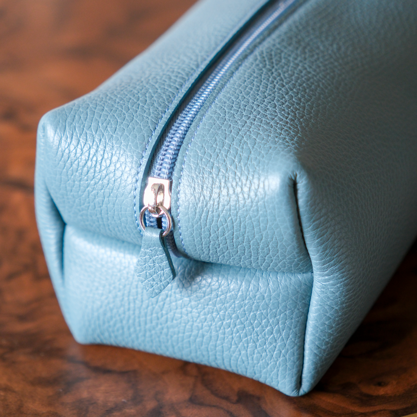 Leather toiletry bag