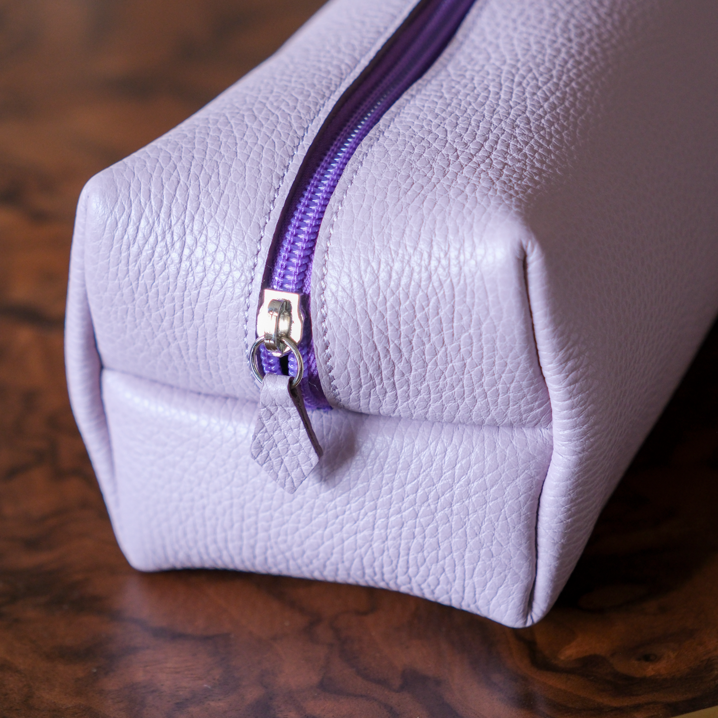 Leather toiletry bag