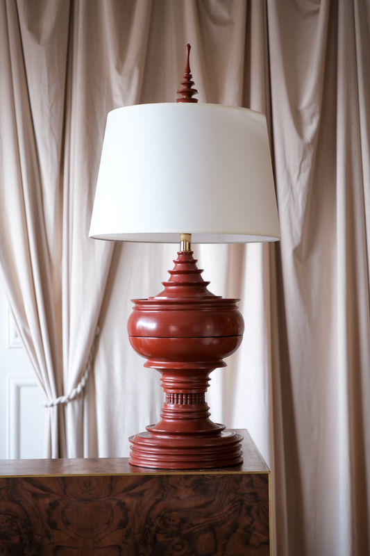 Burmese lacquerware lamp