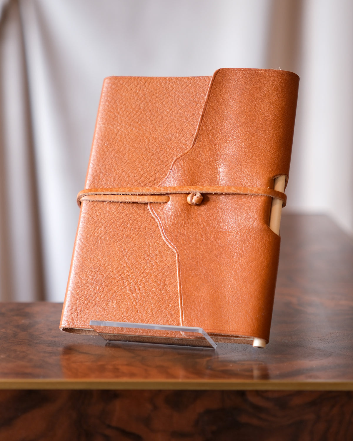 Leather notebook, Tiziano — natural-tanned Florentine leather by Giulio Giannini e Figlio, Florence
