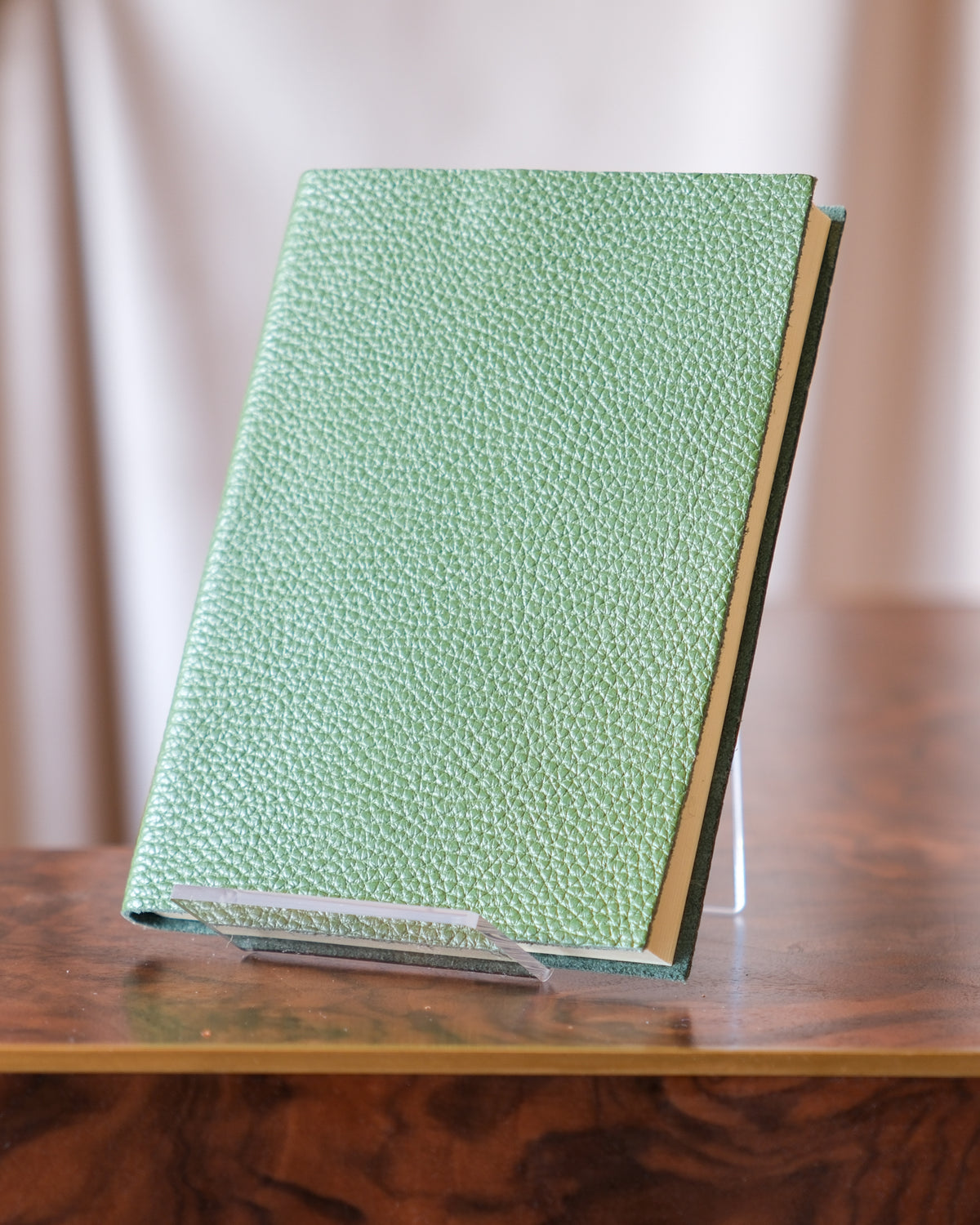 Leather notebook, Klimt — natural-tanned Florentine leather with hand-marbled edges by Giulio Giannini e Figlio, Florence