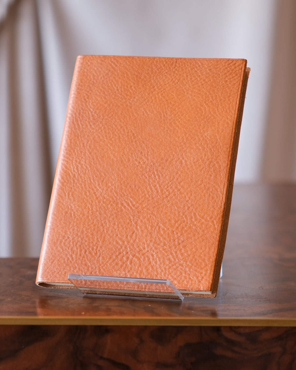 Leather notebook, Klimt — natural-tanned Florentine leather with hand-marbled edges by Giulio Giannini e Figlio, Florence