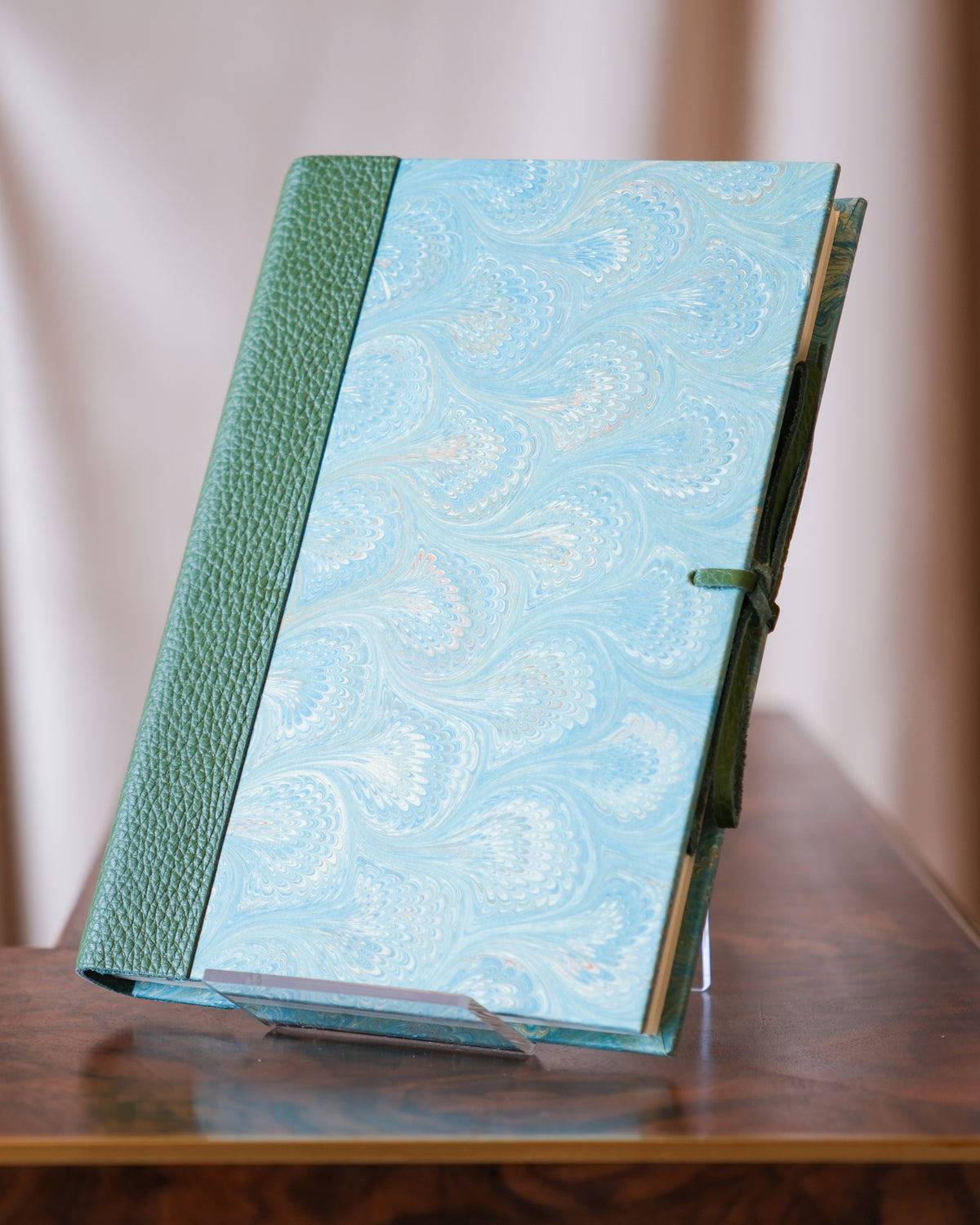 Notebook, Leather and Marbled Paper — half-bound by Giulio Giannini e Figlio, Florence