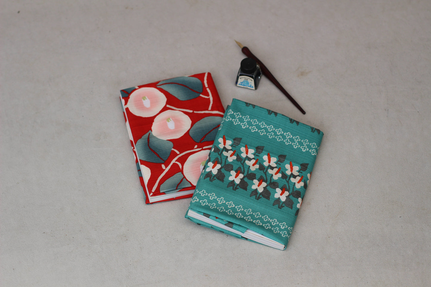 Furoshiki: Yumeji Takehisa, Camellia, Red