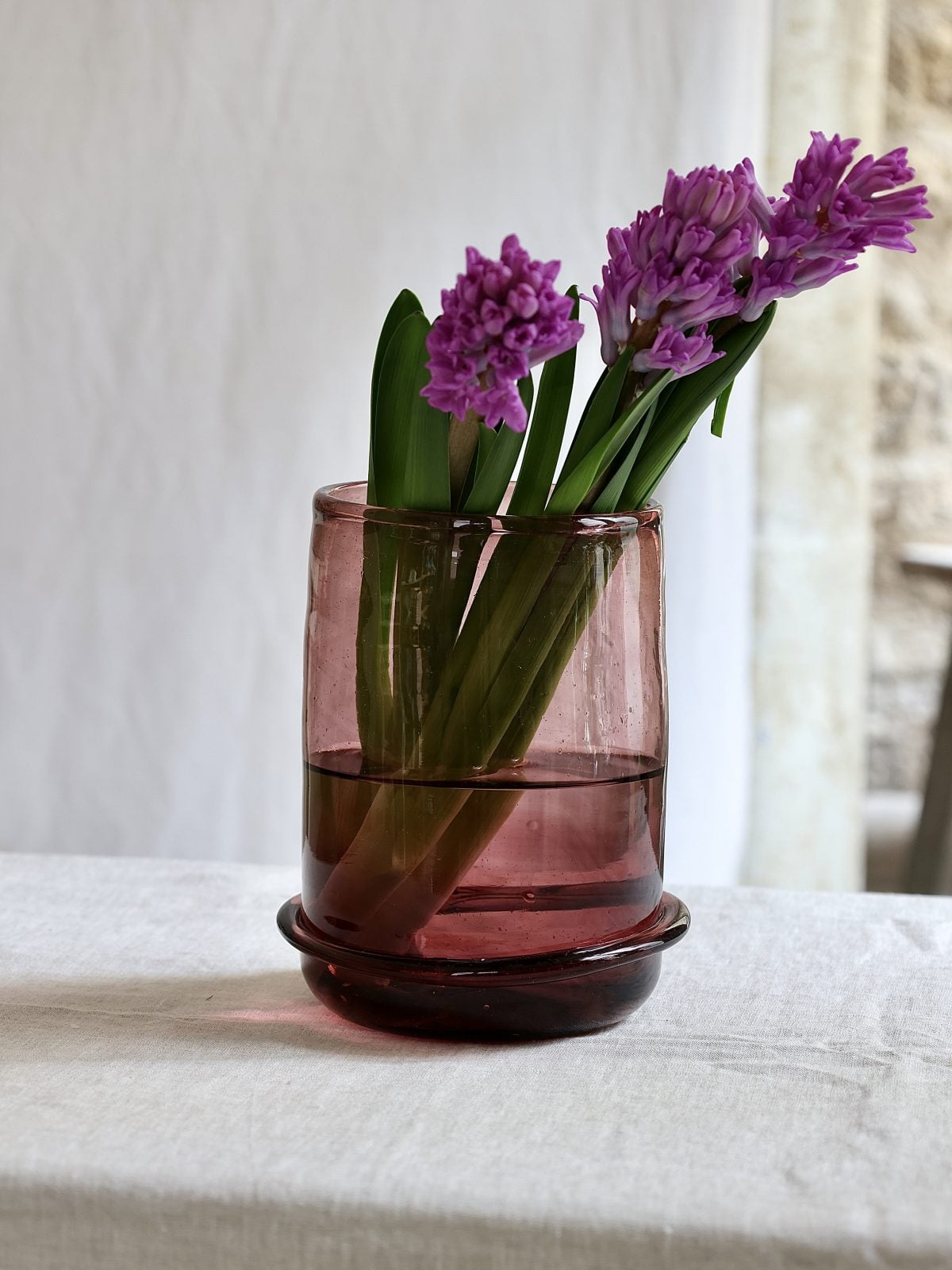 Vase Boudin Bas Framboise