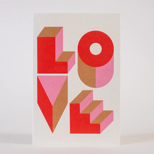 Greeting card: Love (Gold)