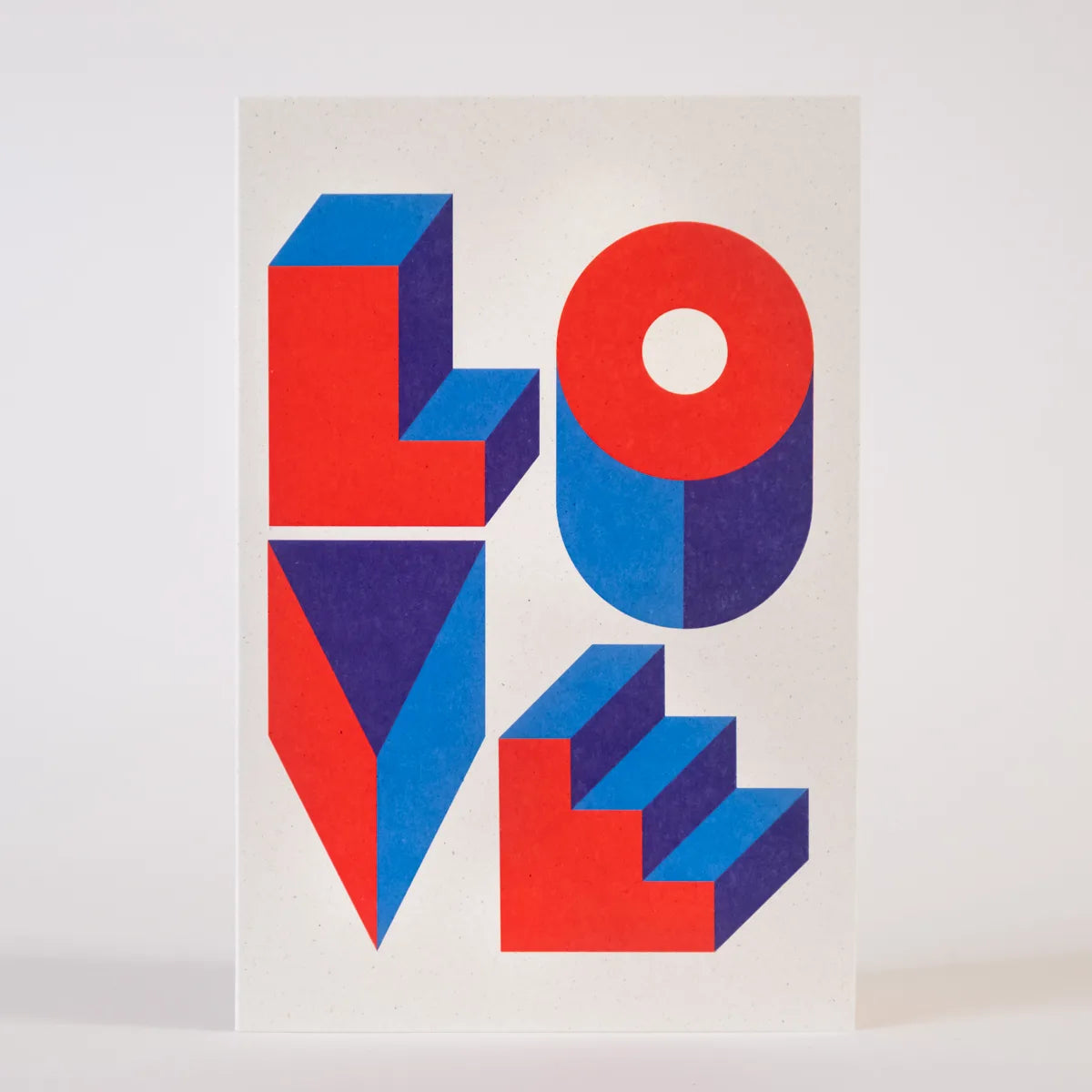 Greeting card: Love (Blue)