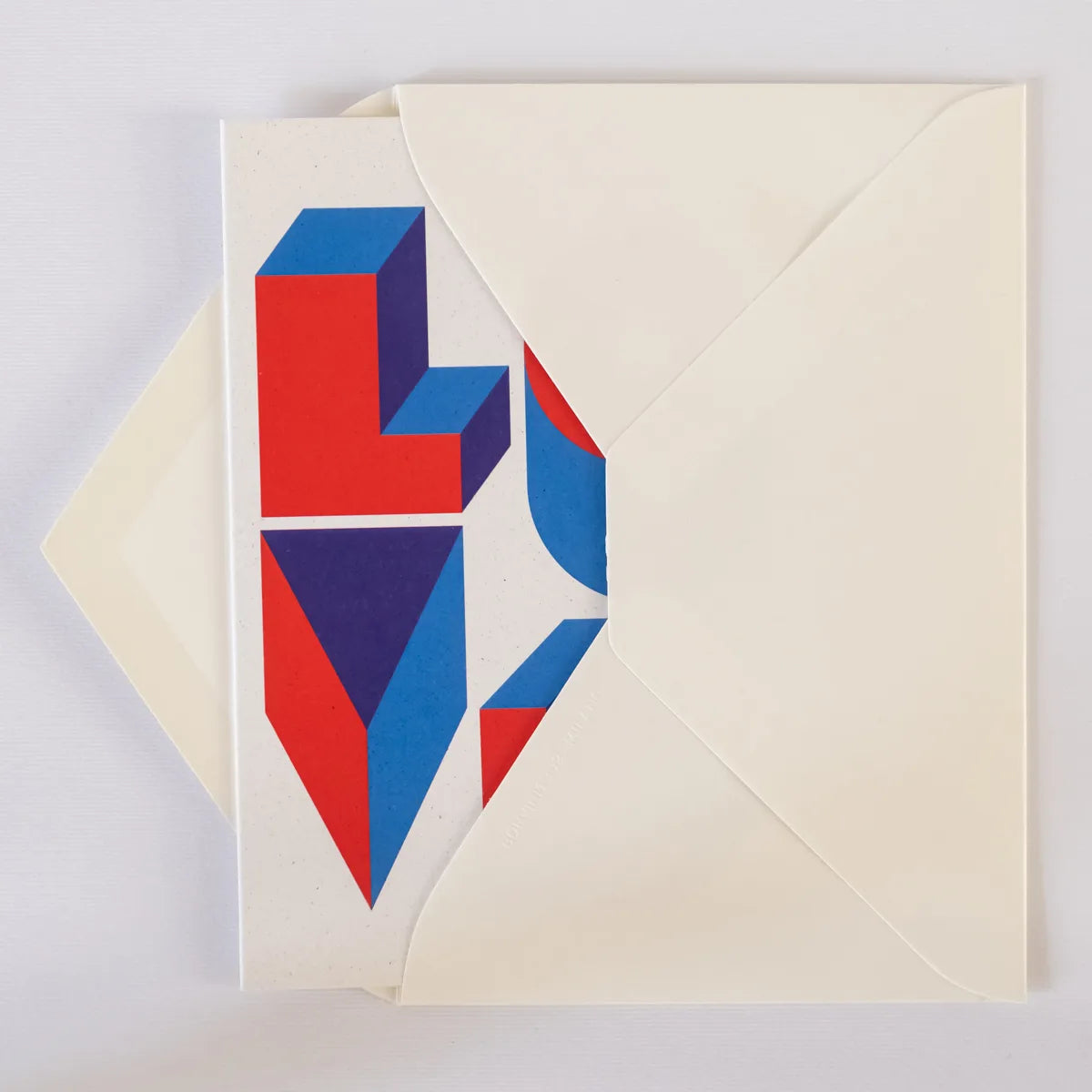 Greeting card: Love (Blue)