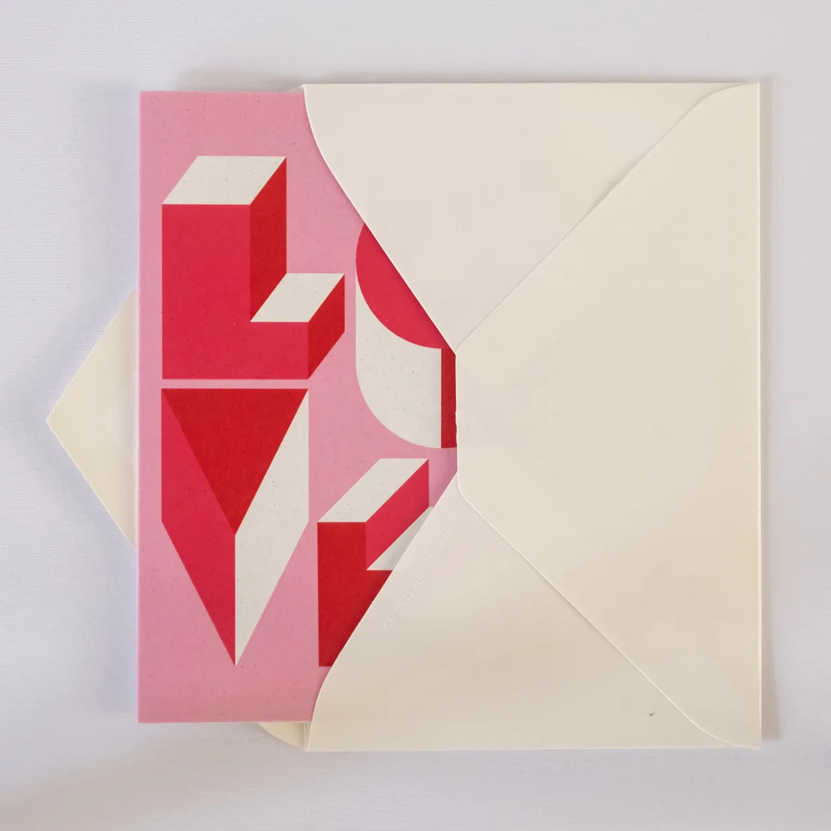 Greeting card: Love (Pink)