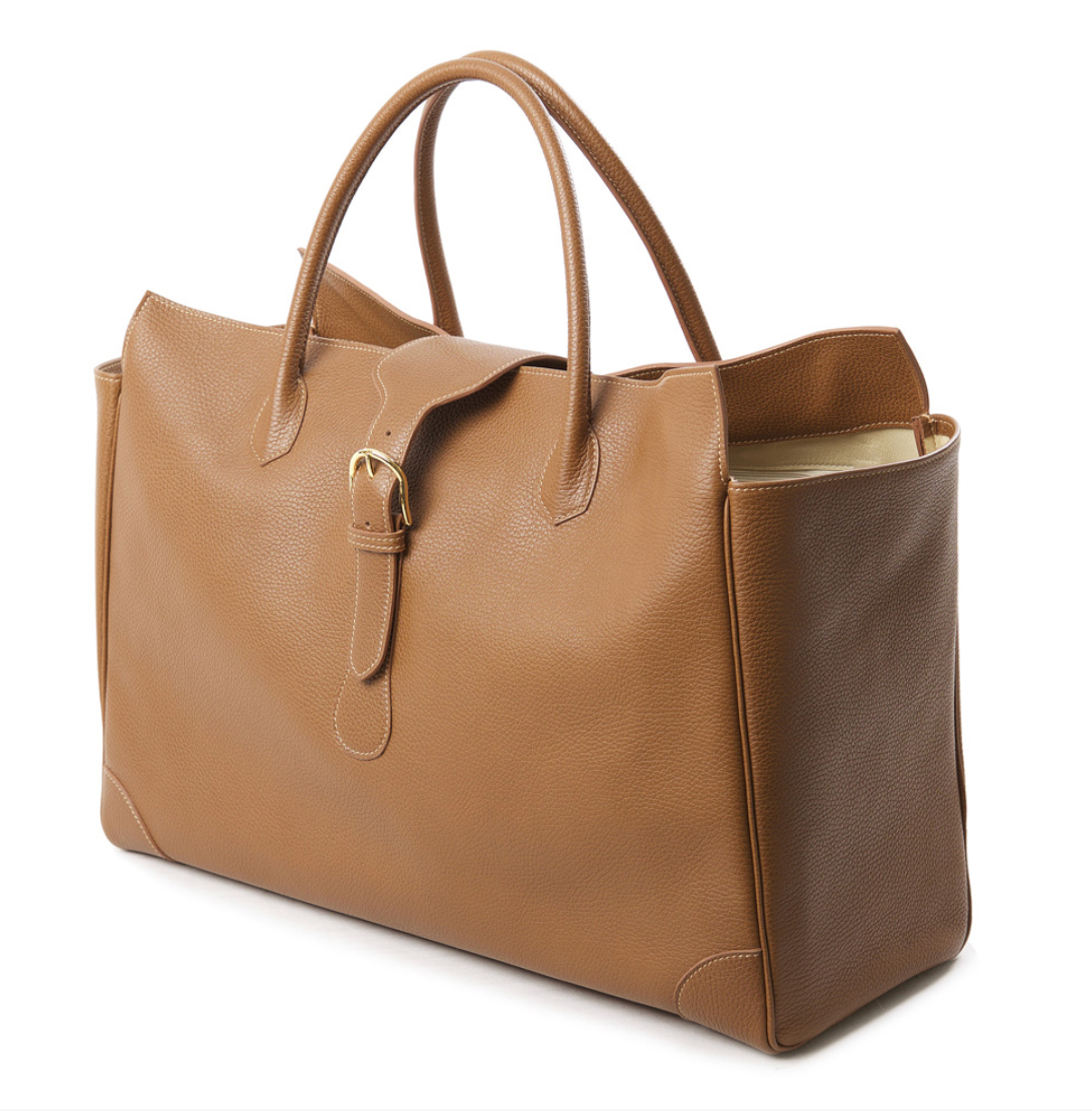 Leather travel bag (buckle)