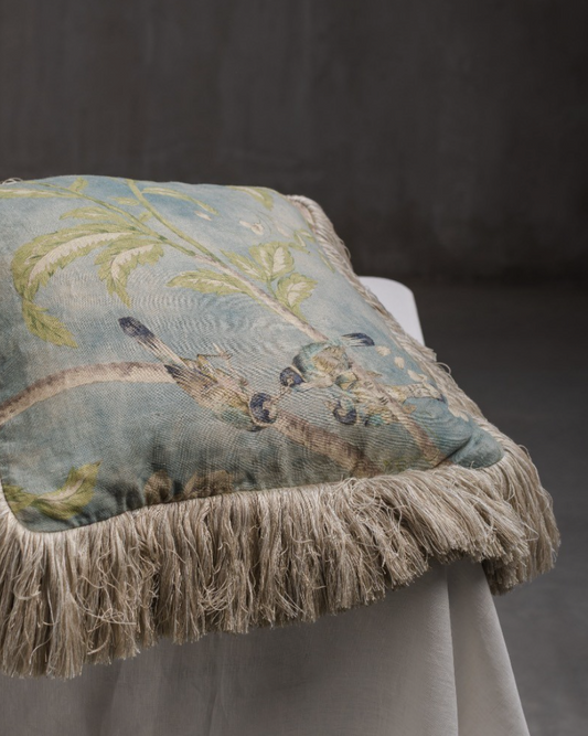 Ludo cushion cover: linen azzurro