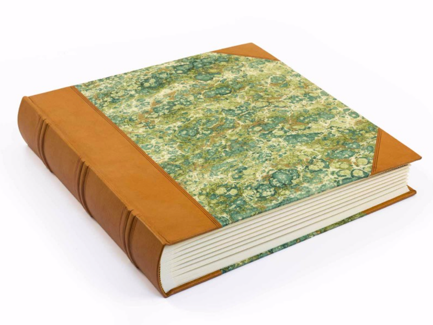 Marble and leather wedding album