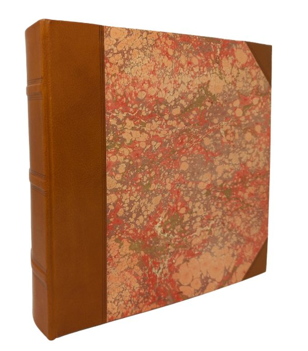 Marble and leather wedding album
