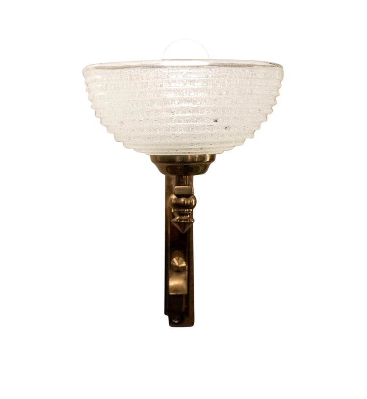 Murano wall sconce in textured glass, Italian, c.1950s