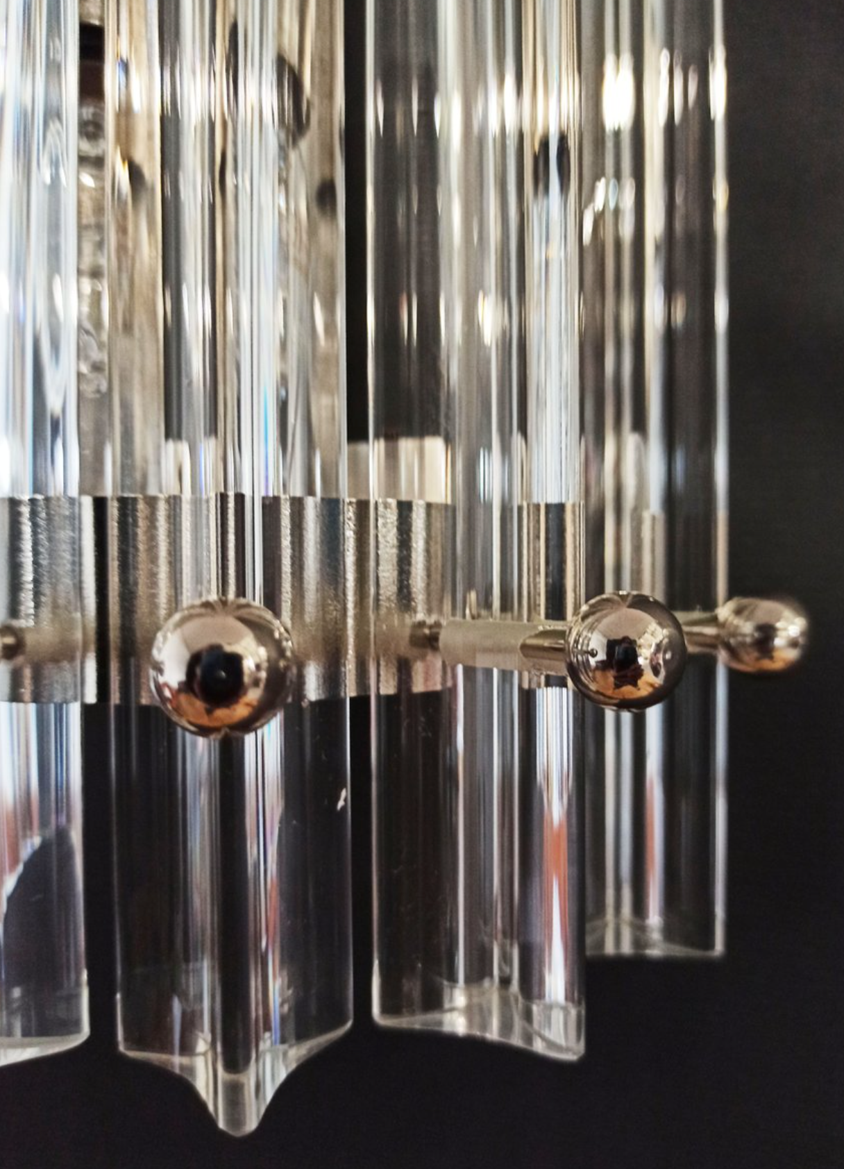 Pair of Vintage Murano Triedri Wall Sconces