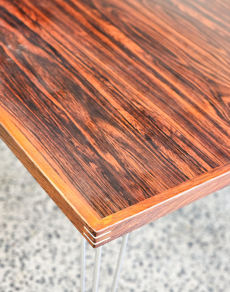 Hove Møbler: Norwegian Rosewood Dining Table on Hairpin Legs, Mid-Century