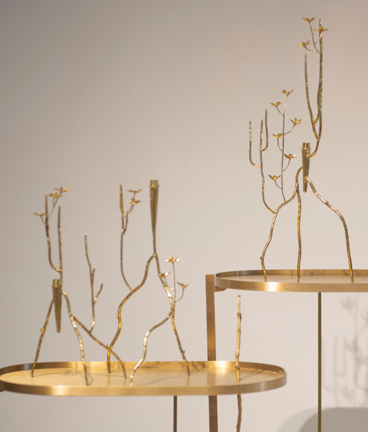 Khing vase, Berry — cast brass by Sumphat, Thailand