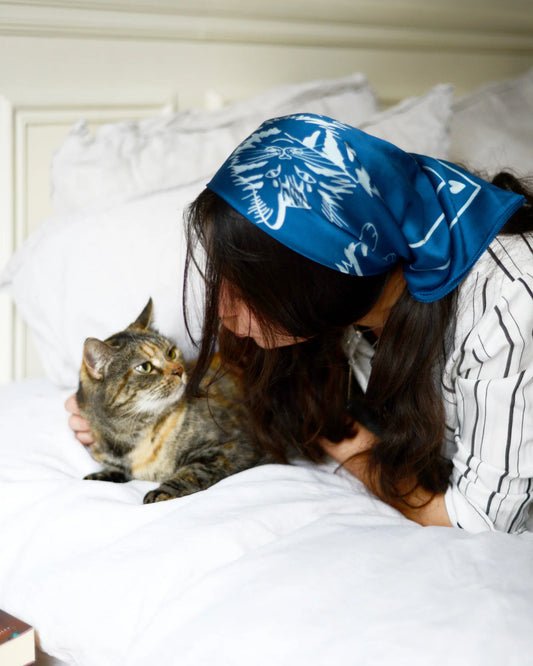 Silk Scarf - Chat