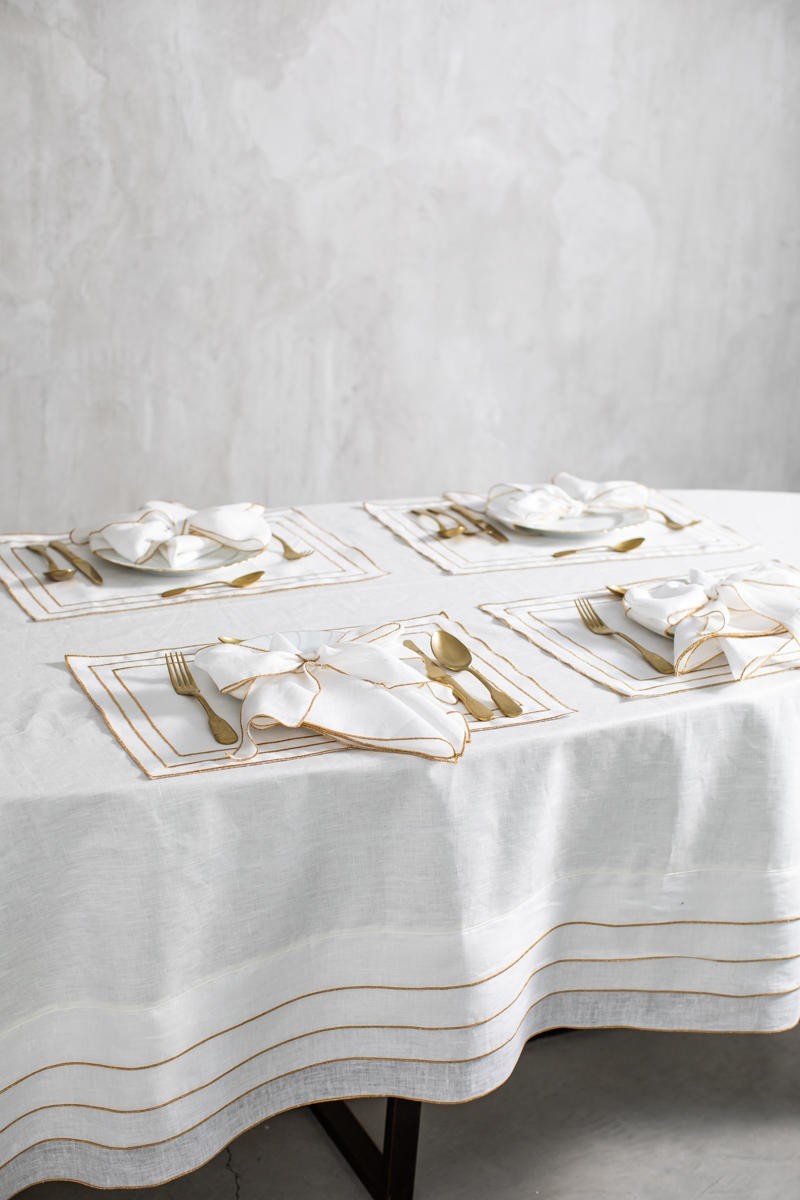 Sfogliatella placemat - Avorio-gold