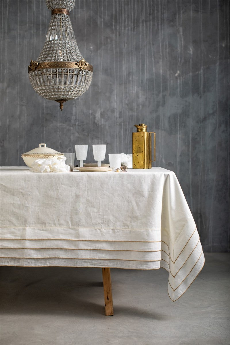 Sfogliatella tablecloth - Avorio-gold
