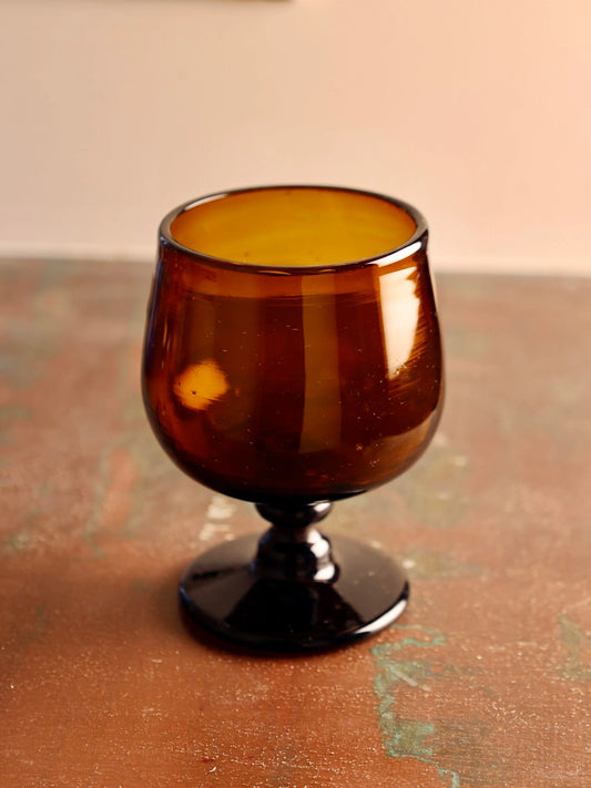 Red Wine Glass Dark Brown